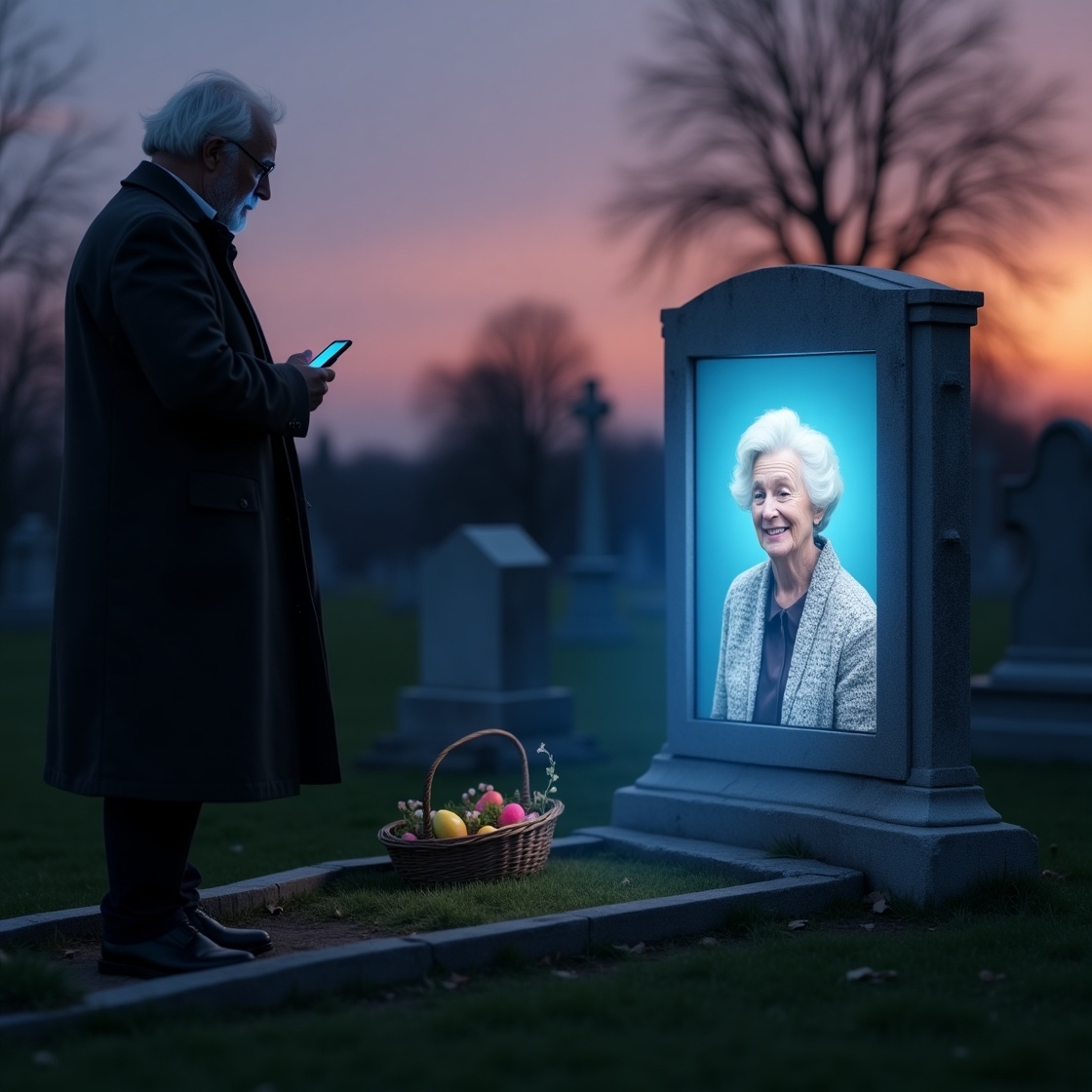 Будущее, где технологии стирают грань между живыми и ушедшими.