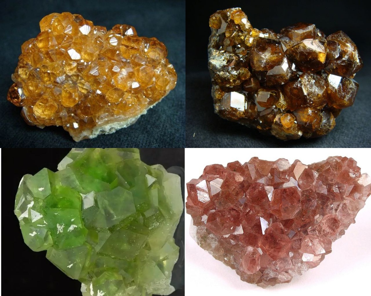 Разновидности граната гроссуляра.