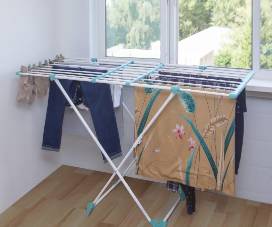 Напольная сушилка Hausmann Aura Deluxe X обеспечивает комфортные условия для сушки постельного белья