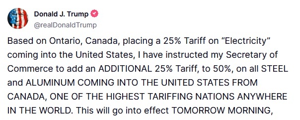    Фото: скриншот страницы Трампа в соцсети Truth Social