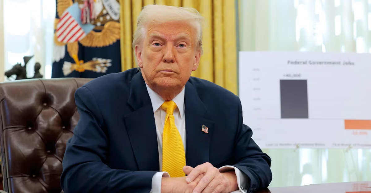 Президент Дональд Трамп выступает с речью по отчету о занятости в Овальном кабинете Белого дома 7 марта 2025 года в Вашингтоне, округ Колумбия (Анна Манимейкер/Getty Images)