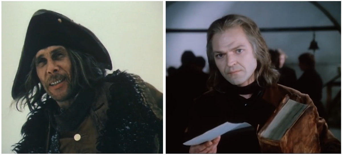 Андрей Болтнёв в роли Ивана Каргопольского и  Алексей Жарков в роли Тараса Посникова
                 в фильме «Михайло Ломоносов». Фото взято из открытых источников.
