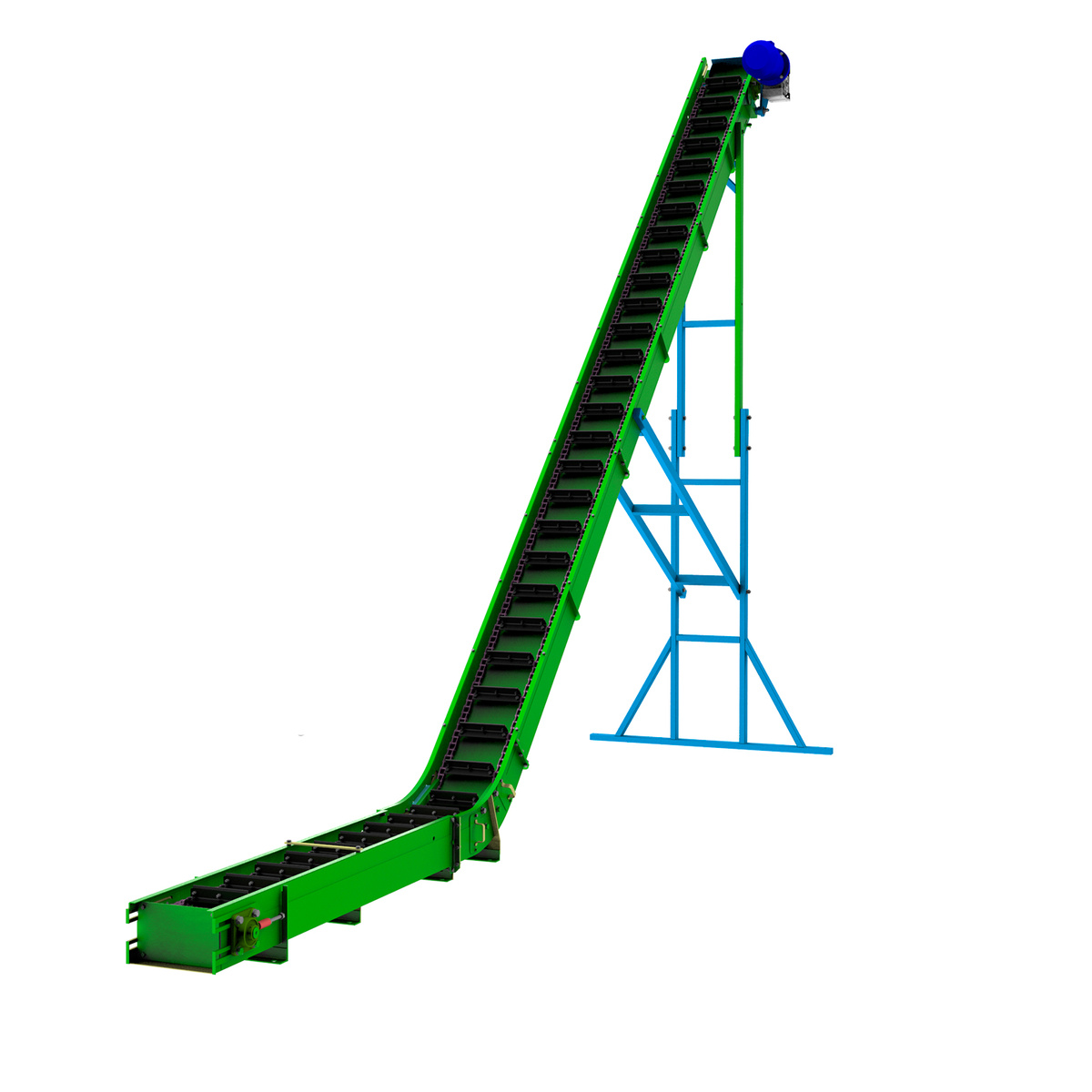 Наклонный цепной транспортёр