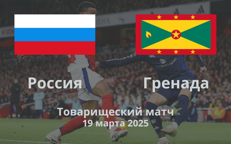 Футбол Россия - Гренада 19 марта 2025