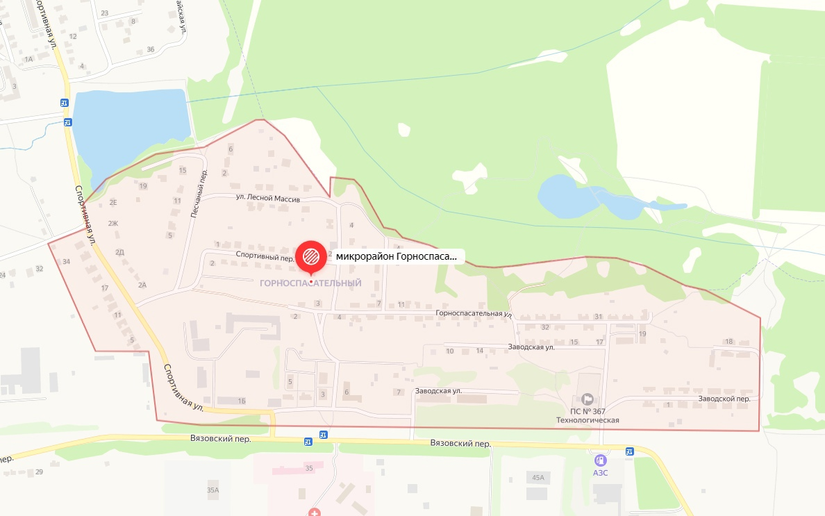 Фрагмент карты Яндекс