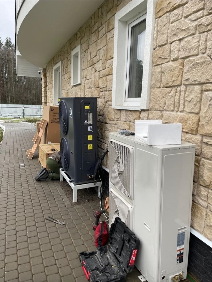 Замена непонятного теплового насоса. Недороботанные.