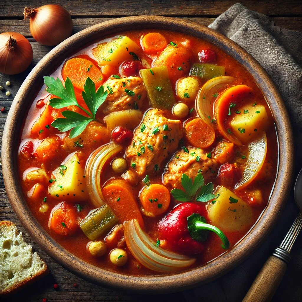 🥘 Ароматное рагу с курицей и овощами – идеальный ужин для всей семьи!