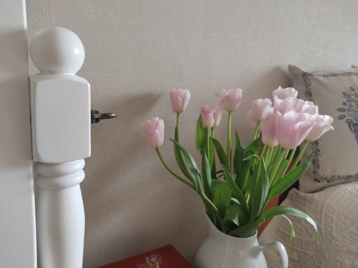 Еще одна белая мебель, купленна за зиму, ждёт в городской квартире перевозки на дачу