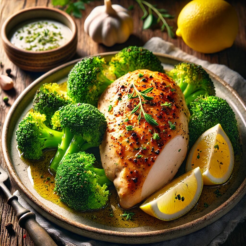 🍗 Запечённая курица с брокколи и чесноком – ПП-ужин без лишних калорий!