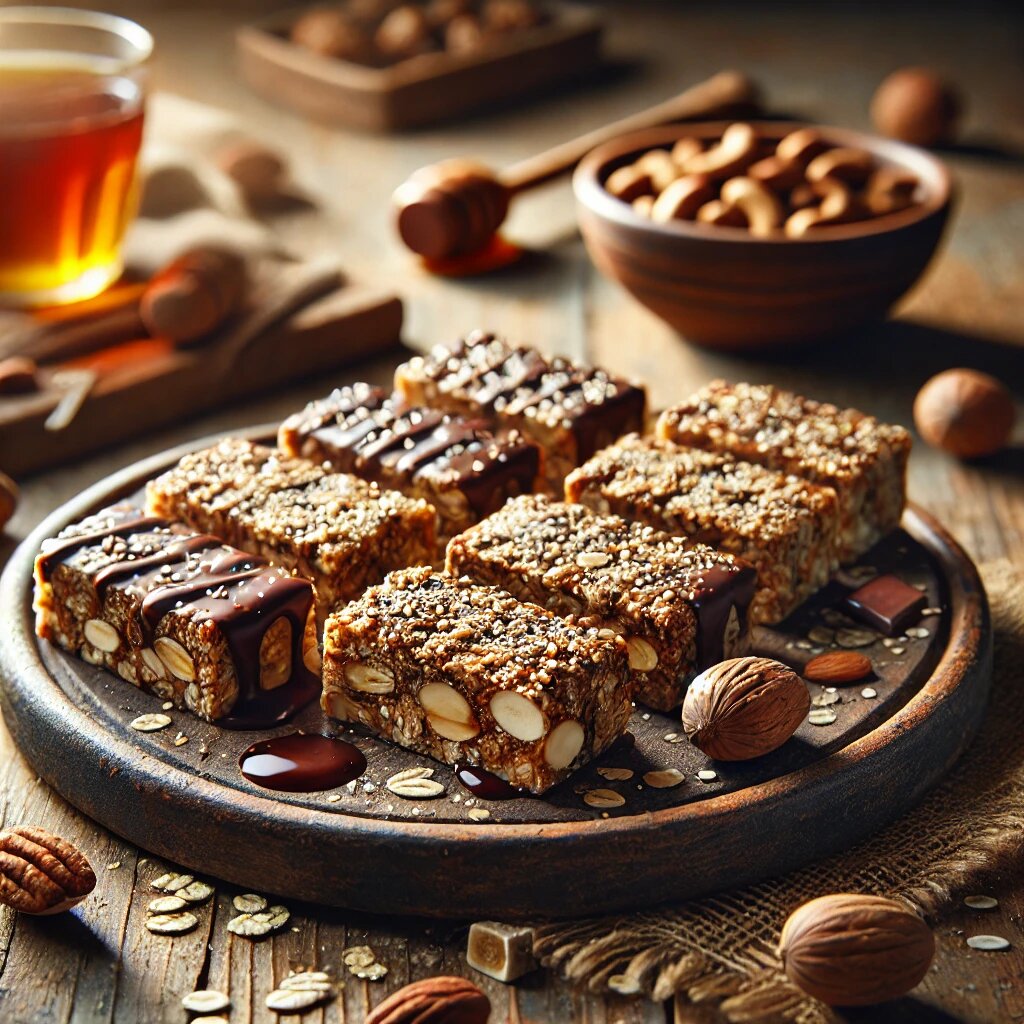 🥜 Домашние фитнес-батончики с орехами и мёдом – здоровый перекус без сахара!