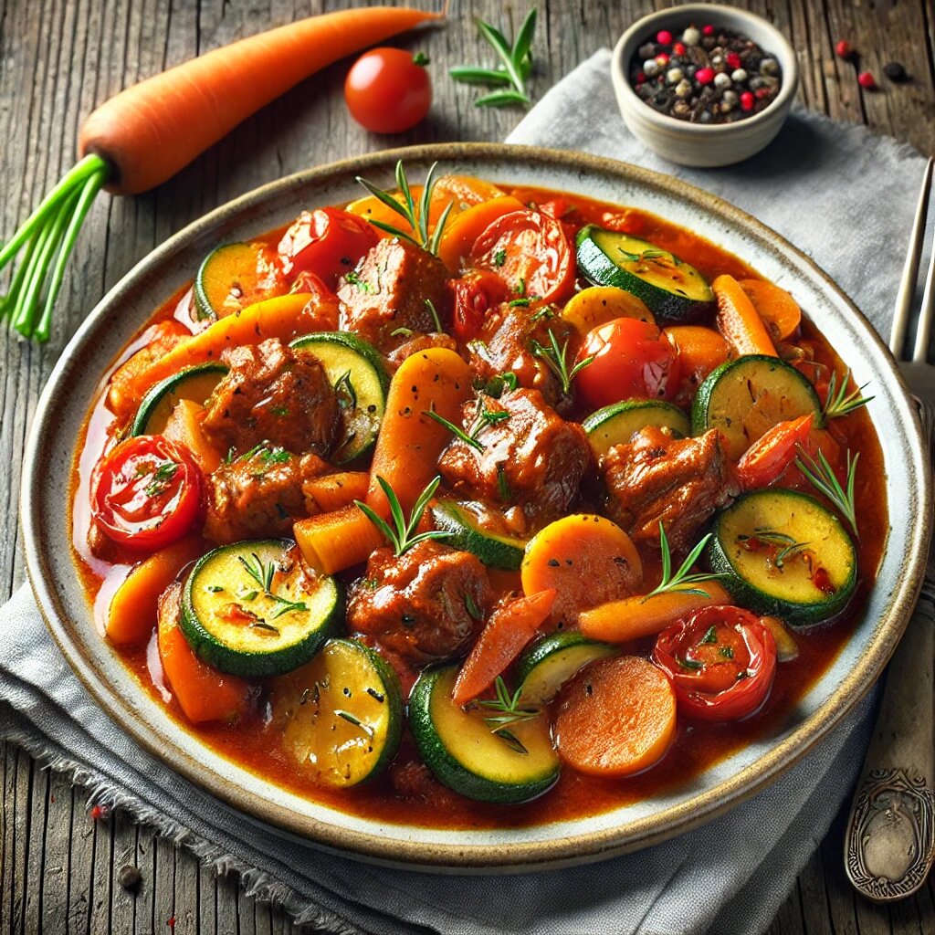 🥘 Нежное тушёное мясо с овощами – лёгкий и полезный ужин!