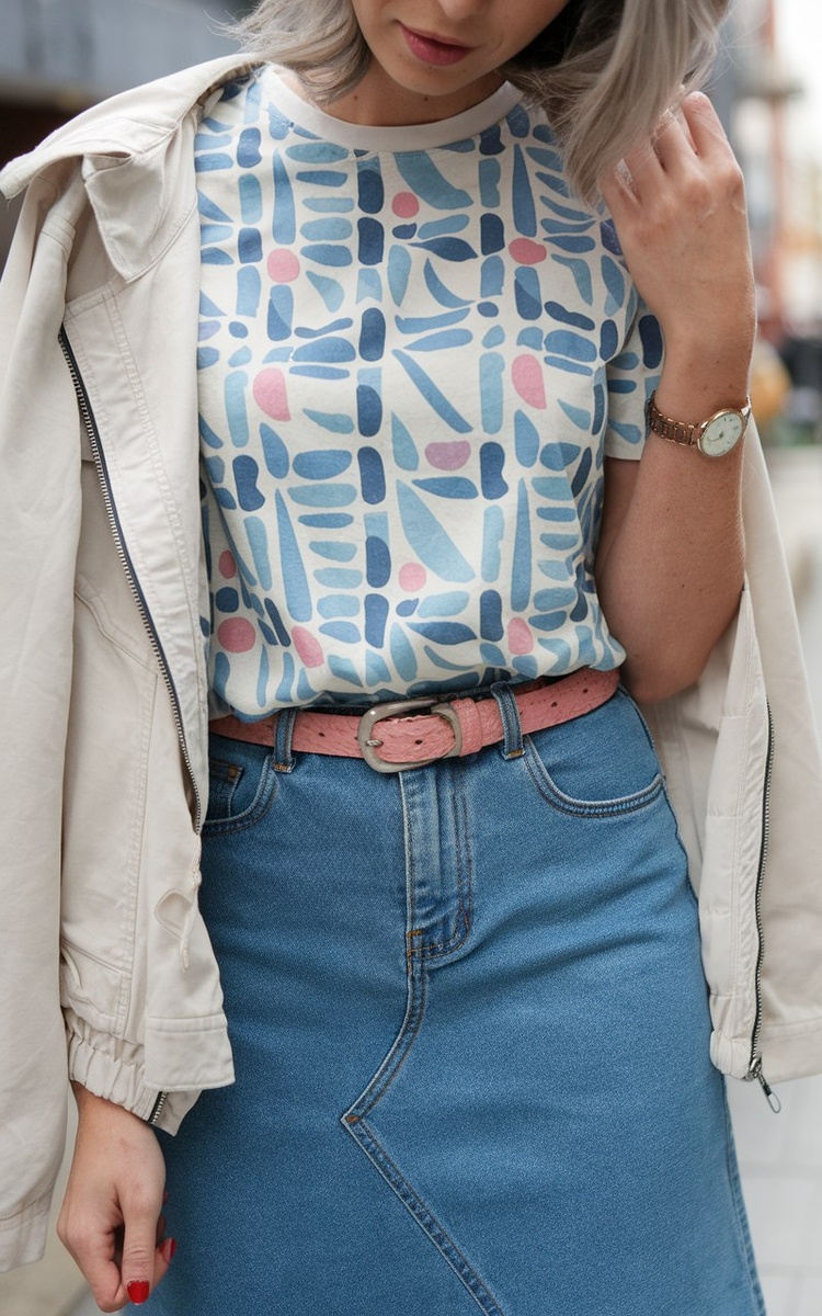 🌟 Футболка + джинсовая юбка 🌟