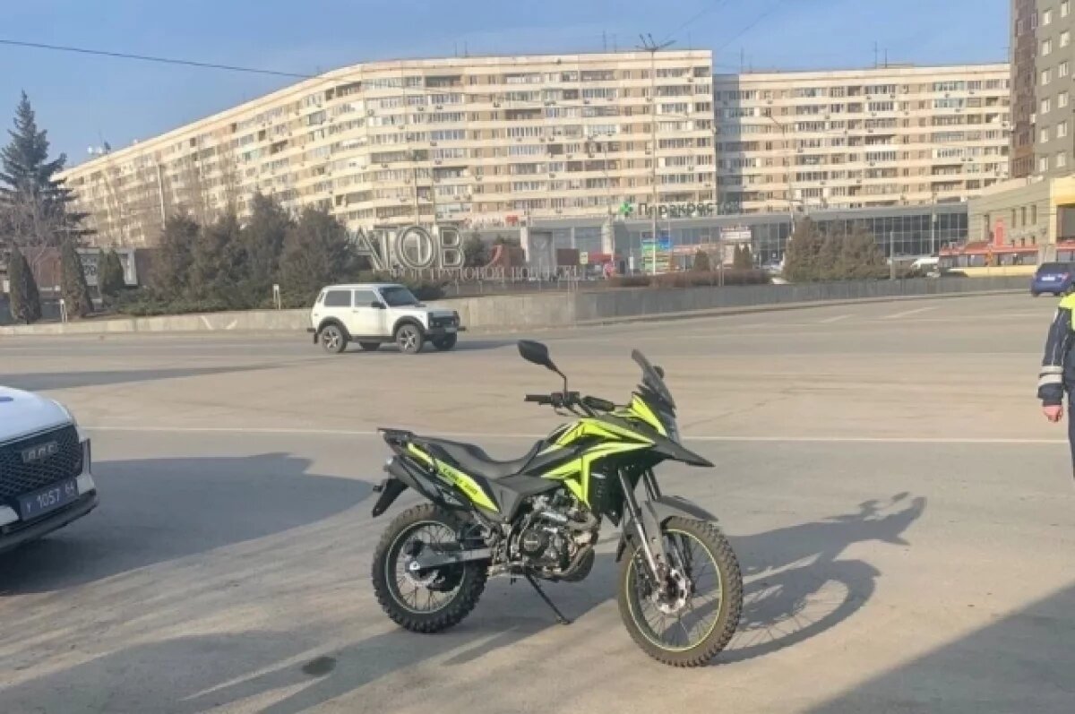    В Саратове задержали первого мотоциклиста без прав