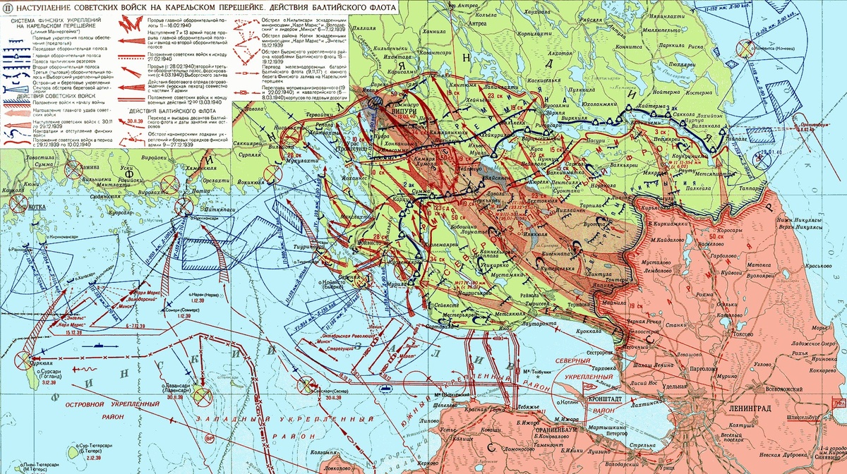 Карта Зимней войны