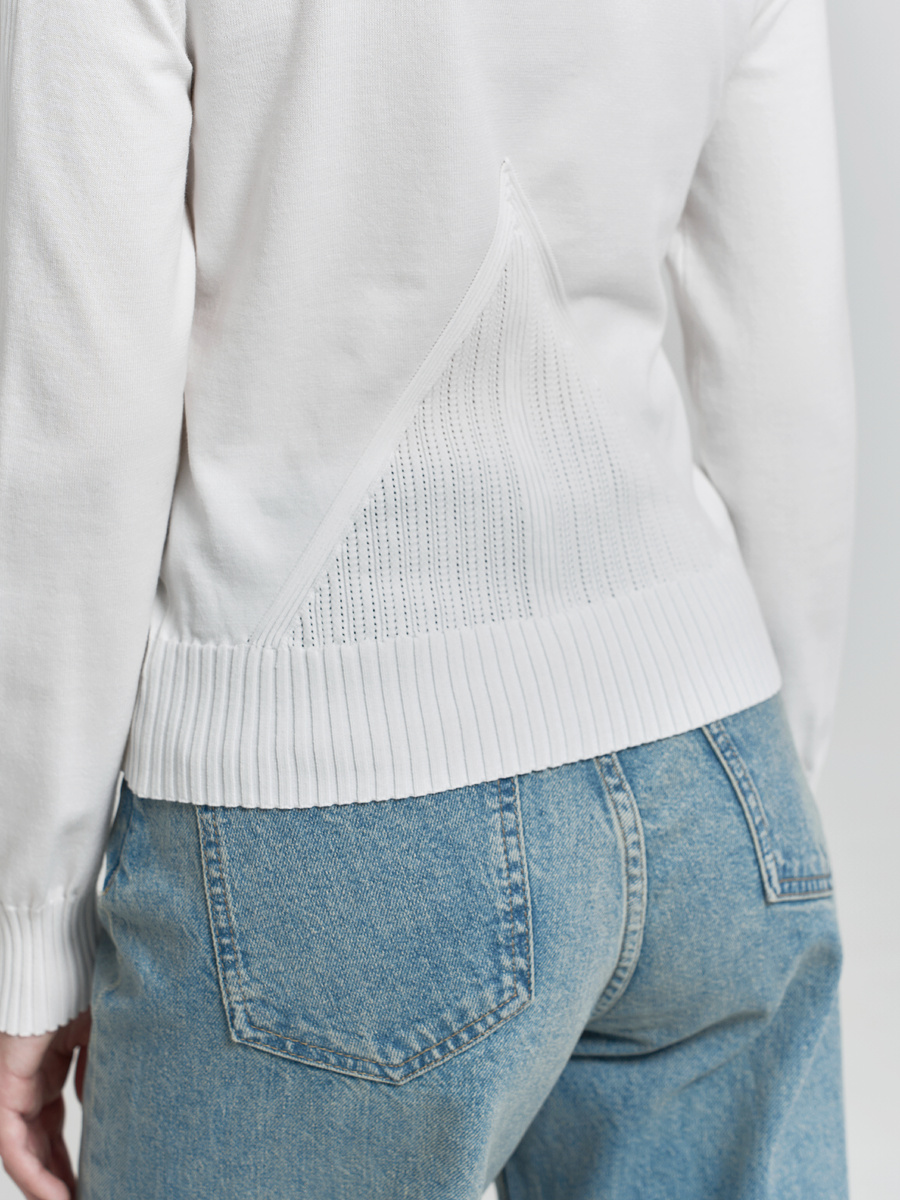 Кардиган из мерсеризованного хлопка белый