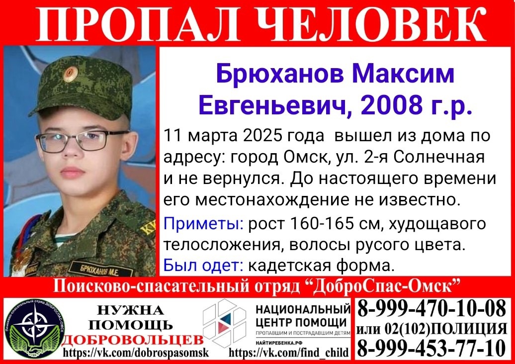    Фото: ориентировка ПСО «ДоброСпас-Омск»
