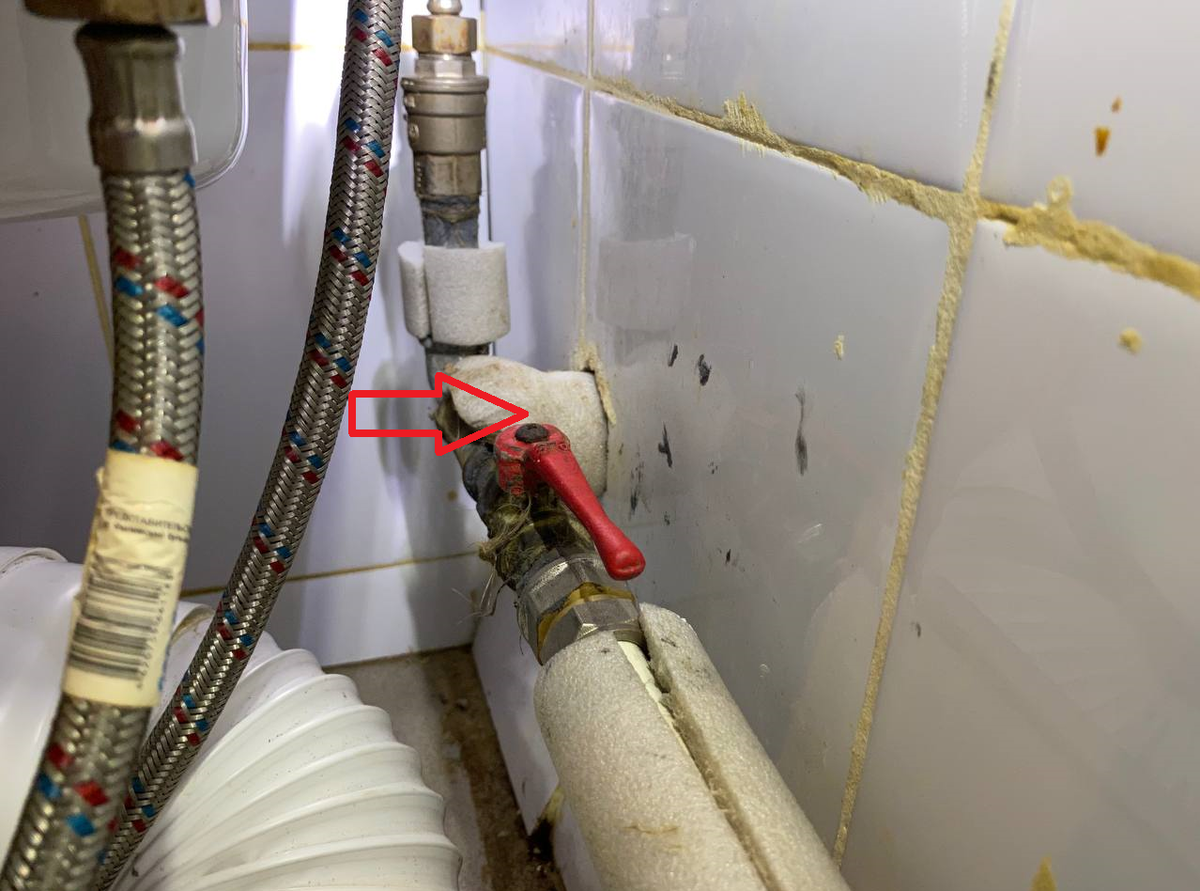 Отвод общедомового стояка ХВС