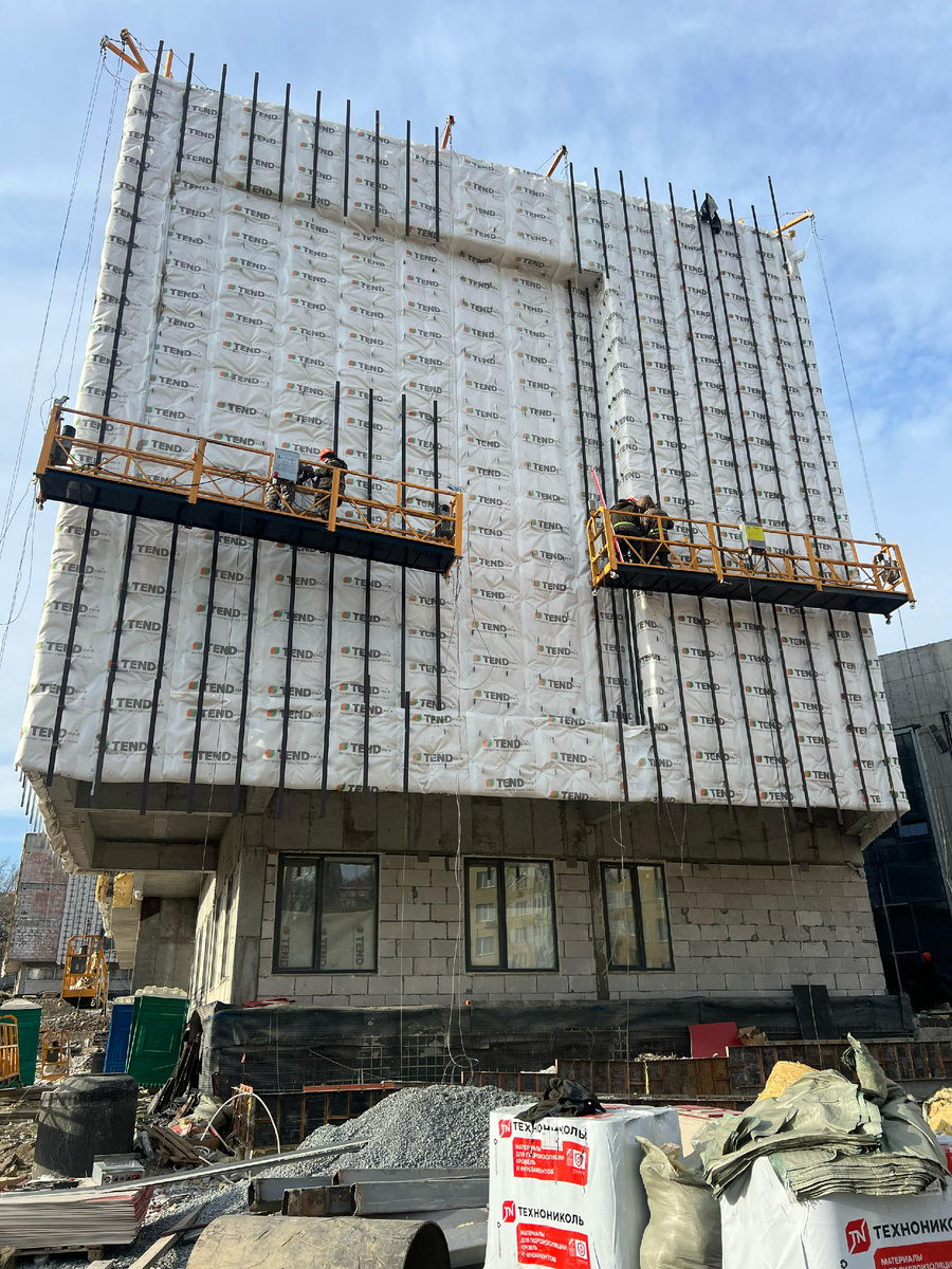 Работы на обькте школа в районе Патрокл. 