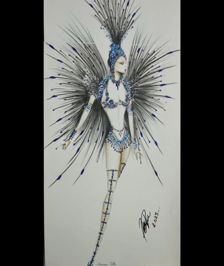 В подборку модель включила эскиз своего карнавального костюма. Фото: irinashayk в Instagram/(принадлежит Meta, признанной экстремистской и запрещенной в России)