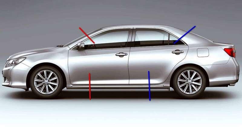    Схемы двух вариантов распила седана.