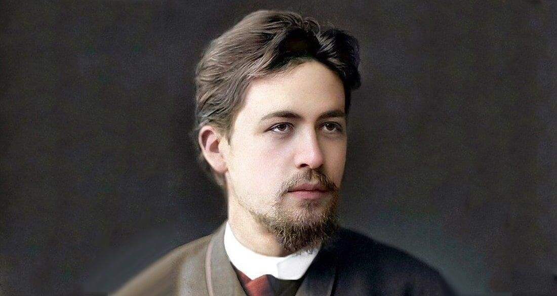 Портрет молодого Антона Павловича Чехова (1860-1904).