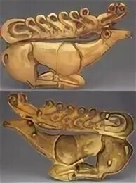 Рога в виде птичьих голов