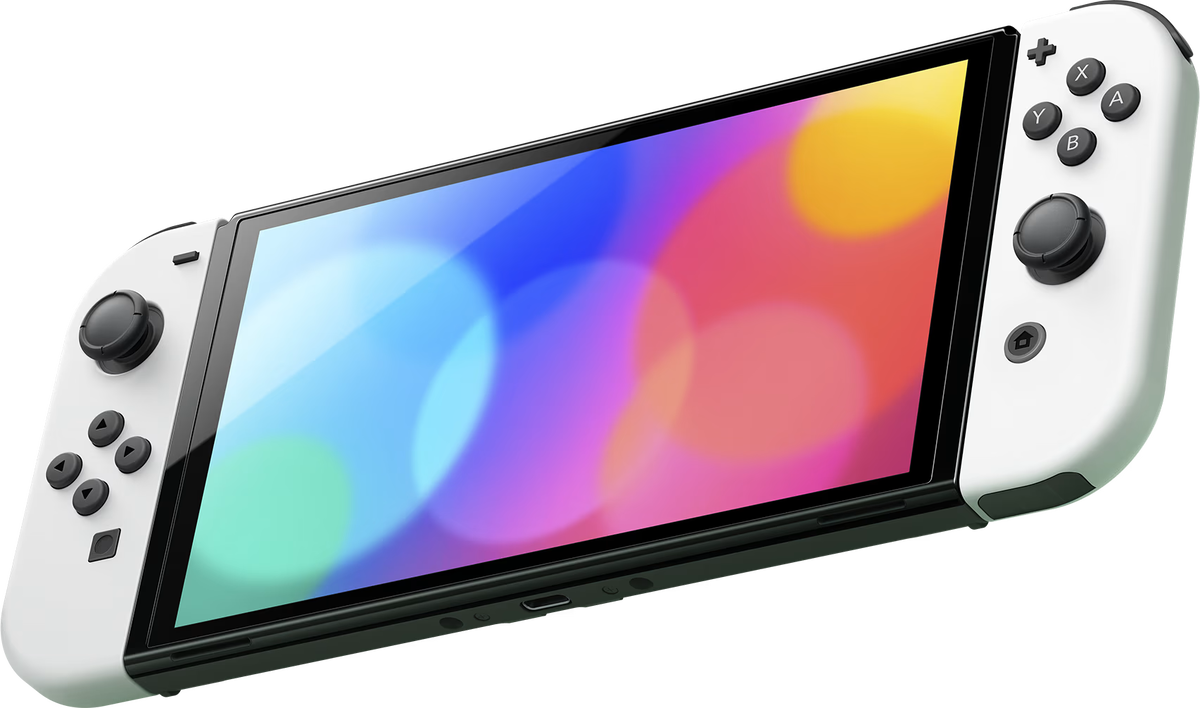 Nintendo Switch OLED в док-станции с контроллерами Joy-Con