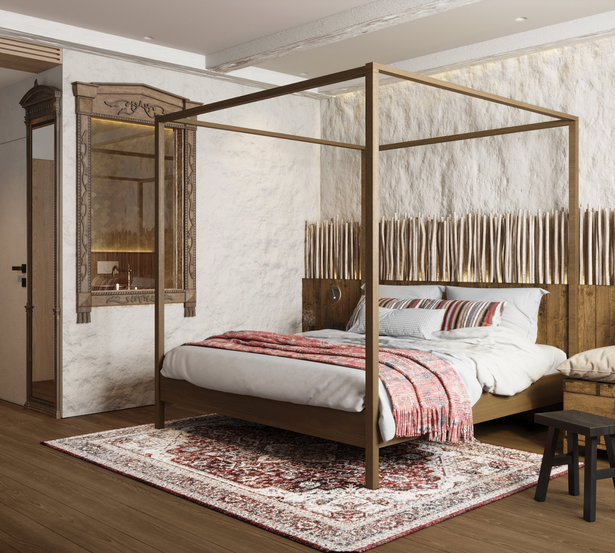 Этнопарк «Кумжа». Керамогранит Selection в интерьере. Автор проекта: Дарья Окуджава