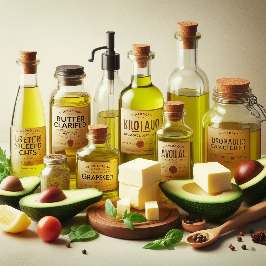 Для жарки подходят масла:  топлёное (ГХИ), рафинированное кокосовое, масло авокадо, масло виноградных косточек.