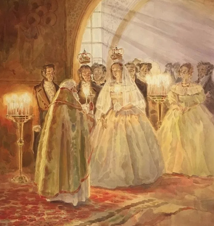 Венчание Александра Сергеевича Пушкина и Натальи Николаевны Гончаровой