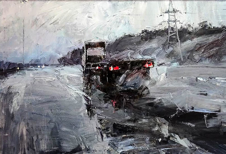 А. Селенин. Дорога. Холст, масло