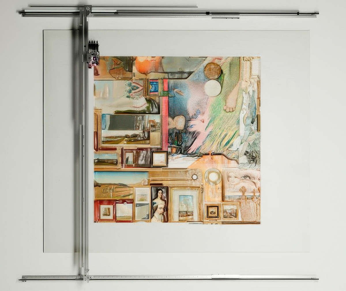 Картина, написанная нейросетью с помощью робота. 