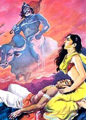 Савитри спасает мужа от Бога смерти Ямы