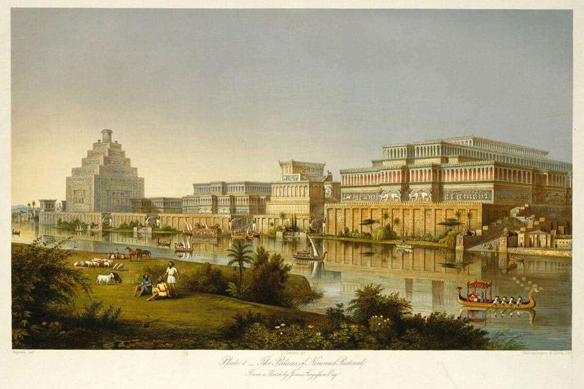 Дворцы Нимруда, восстановленные Хамесом Фергюссоном, 1853 г., Королевская академия художеств, Лондон