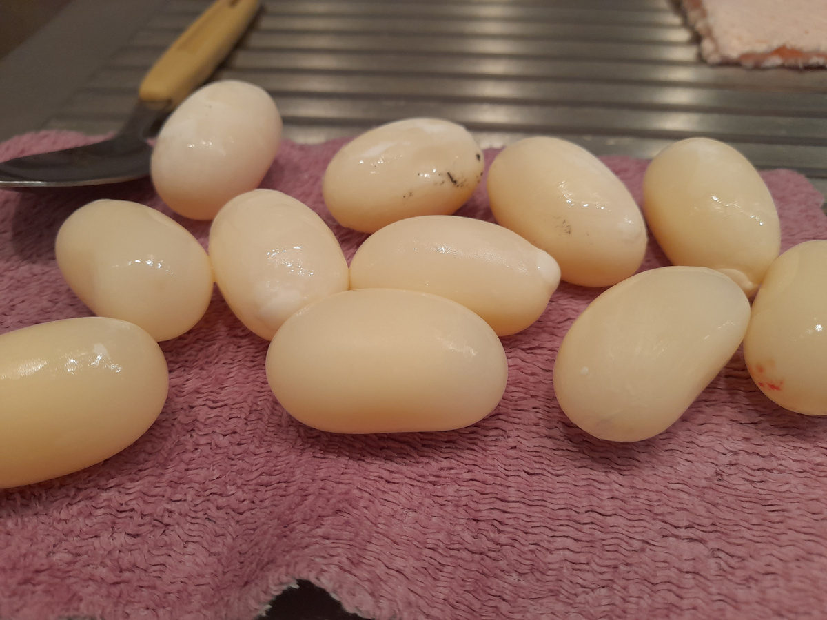 Яички в этот раз все крупные.