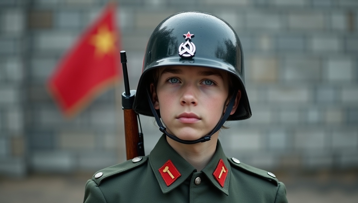 Нейросеть наисовала "курсанта СССР на посту")))