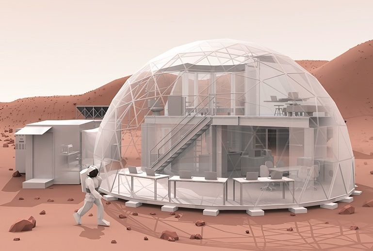 концепт марсианского жилого модуля