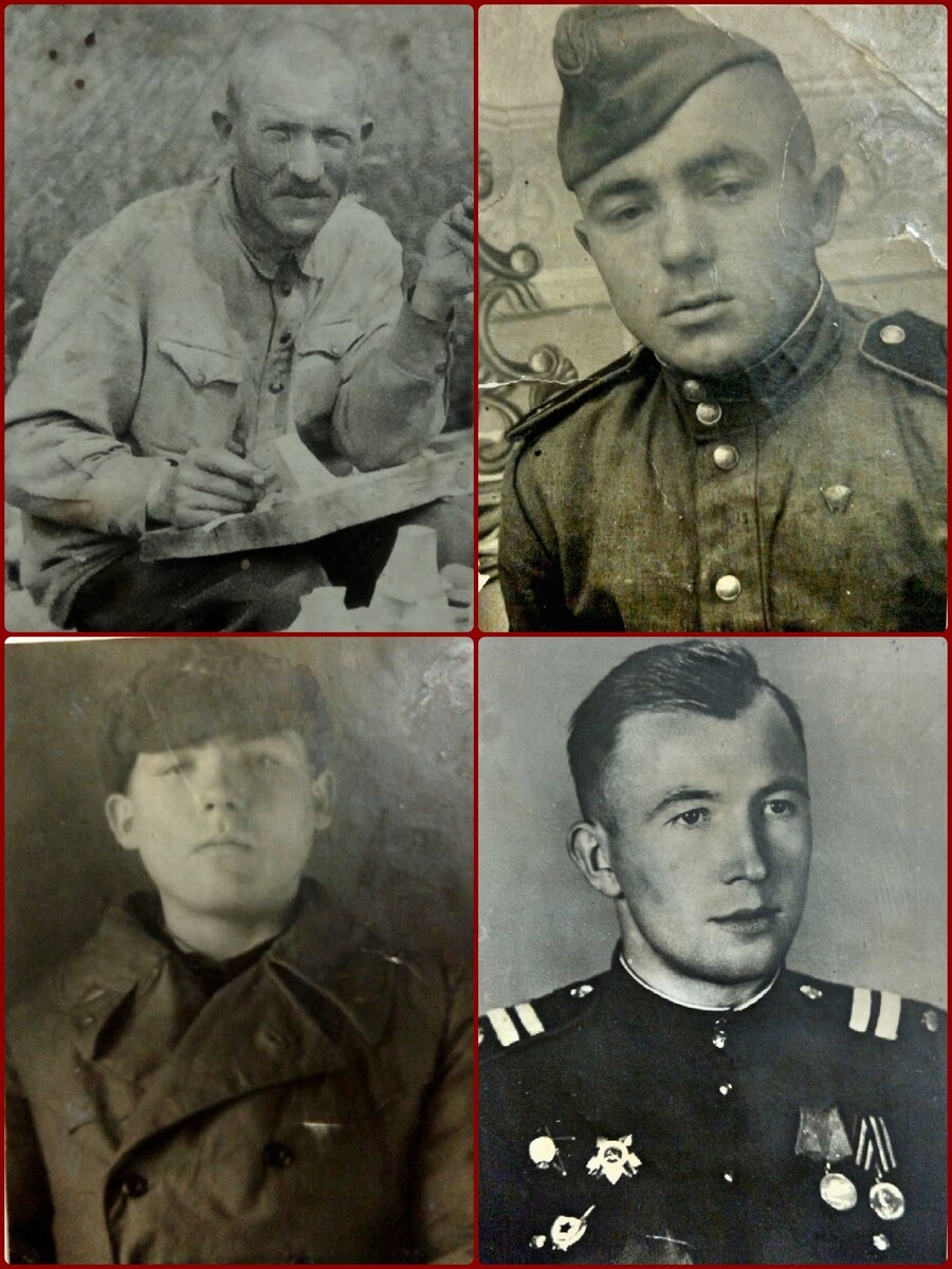 На смену этим ушедшим фронтовикам пришла свора "ряженых"... На снимке: мой дед- Головин Василий Михайлович и его сыновья Геннадий, Виктор и Василий (все- участники войны). Фото из личного архива автора.