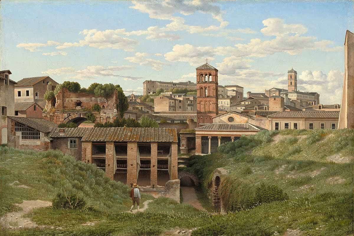 Вид на Клоаку Максима, холст, масло, Кристоффер Вильгельм Эккерсберг, 1814 г. Источник: Национальная галерея искусств