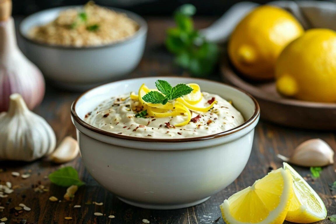 Соус Тахини с лимоном и чесноком