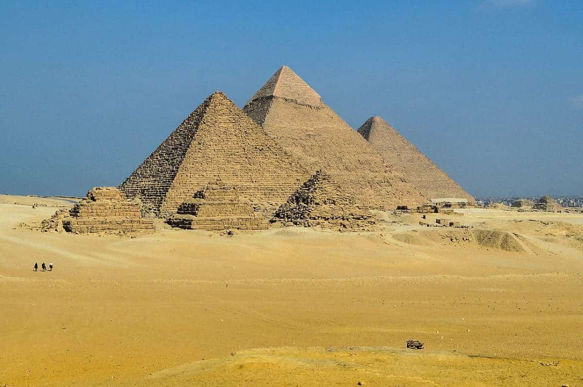 The Great Pyramids of Giza, Egypt. Source: Wikimedia Commons