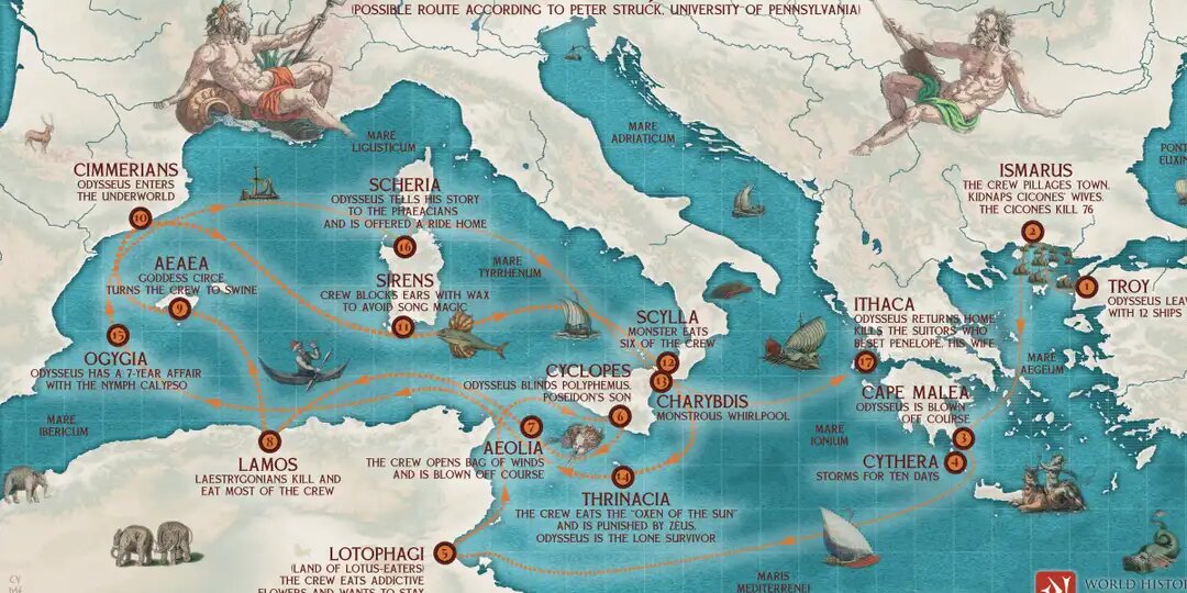 10 мест из «Одиссеи» и их реально существующие аналоги