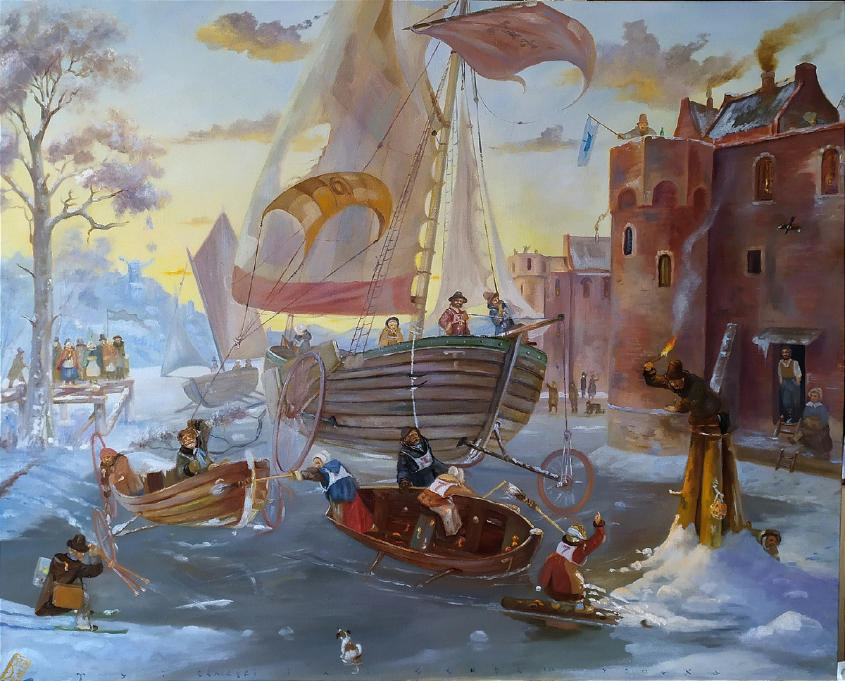 © Валерий Багаев. Три семёрки или секрет успеха. Холст, масло. 65х81см. 2023.