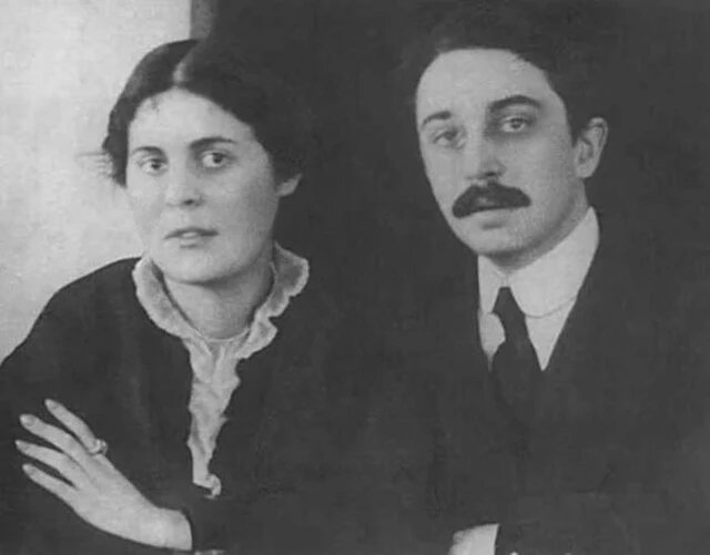 Лиля Брик и Осип Брик.