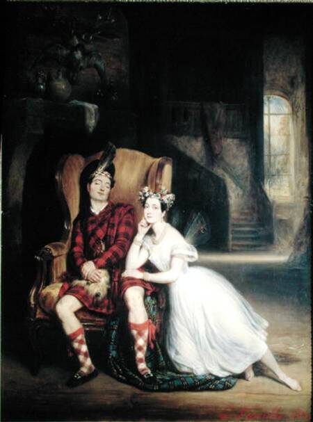 Паоло Тальони с сестрой балериной Марией Тальони в балете «La Sylphide». худ. Ф. Леполь (1832) (Из открытых источников)