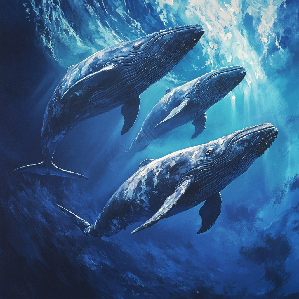 Это сгенерировала Midjorney в ответ на запрос "три кита малоглубинной геофизики". Ну, как поняла, чо...