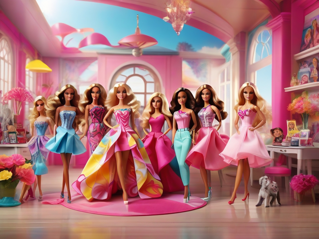 ИИ, упортно рисующий 6 пальцев, отрывается и на лицах кукол)!