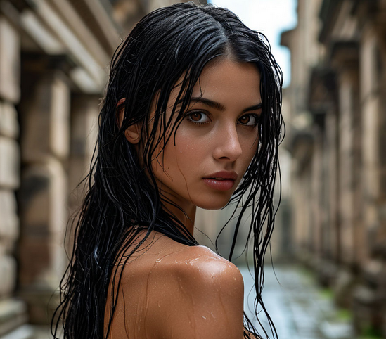 Брюнетка в городе