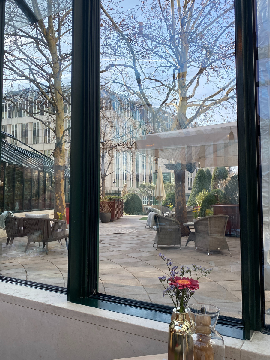 Вид из окна ресторана "Clementine im Glashaus".