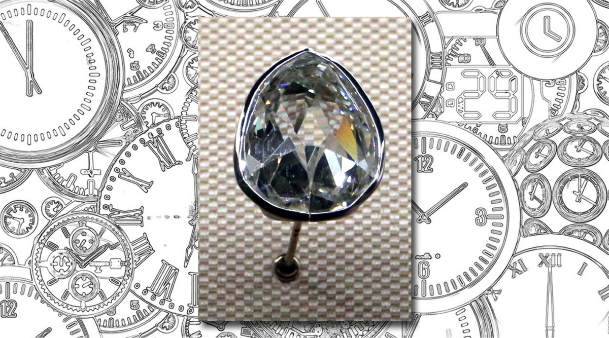 Санси» — бледно-жёлтый бриллиант каплевидной формы весом 55,23 карата (11,046 грамма)